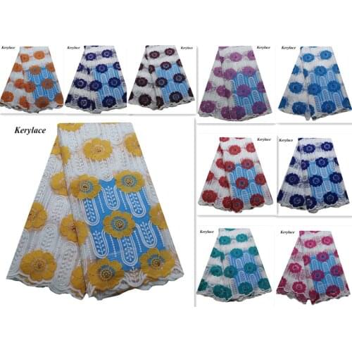 5 Yards Beaded&Rhinestone Red Net Lace Fabric African Swiss Voile Lace High Quality Tulle 10 Colors KRL-2918