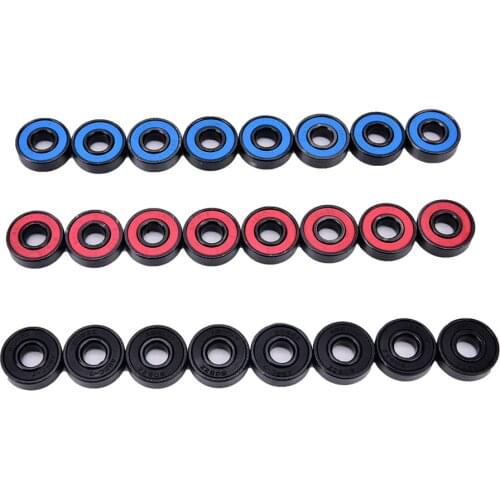 608RS Bearing ( 8 PCS ) ABEC-7 Skateboard Scooter 608 2RS Ball Bearing Miniature Skate Roller 608-2RS 608 RS Bearings 8*22*7 mm