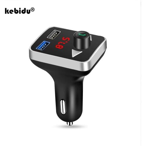 Kebidu Car Bluetooth FM Transmitter 3.1A Dual USB Ports Car Charger MP3 Player Wireless Audio Receiver Handfree Kit