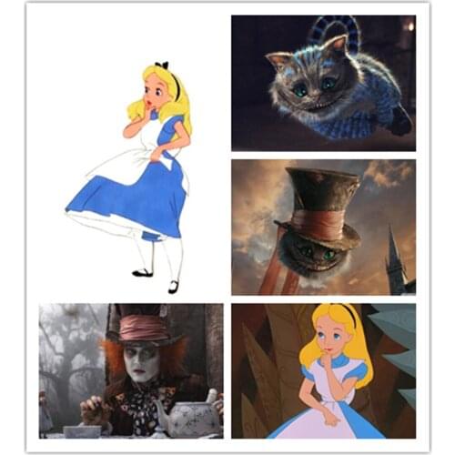Disney Anime Alice in Wonderland Diamond Painting Cross Stitch Embroidery Rhinestone Mosaic Artist Home Decoration Gift