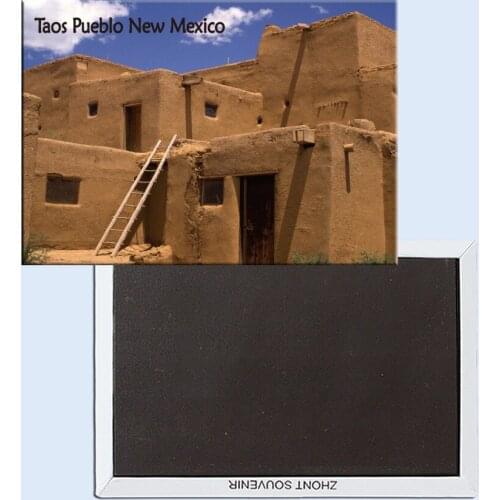 Travel Refrigerator Magnets 78*54mm,Taos Pueblo, New Mexico Travel Rigid Fridge Magnets 25013