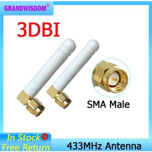 433MHz Antenna SMA Male Connector 3dbi Plug 433 mhz directional antena waterproof antenne for Lorawan watermeter Gasmeter