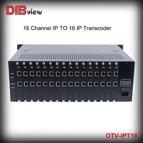 H.265 H.264 Video Streaming Decoder IPTV Transcoder 16 CH IP to 16 IP Transcoder With HLS RTMP RTSP HTTP UDP Unicast/Multicast