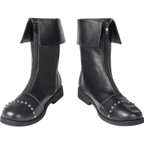 Adult Men Game FF 7 Remake Cosplay Costume Cloud Strife Fashion Shoes Halloween Masquerade Feet Accessories