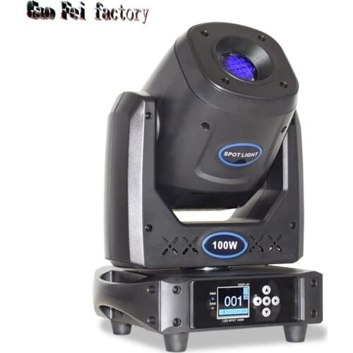 Lyre 100W 7 Colors+8 Gobos Led Spot Dmx 512 15Ch Moving Head Stage Lights Focus 5 Facet Prism Effect Lightings