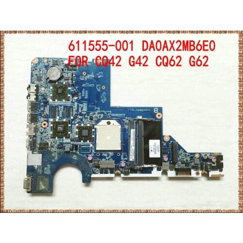 611555-001 for hp CQ42 G42 CQ62 G62 DA0AX2MB6E0 Laptop Motherboard CQ42-227AX CQ62Z-200 NOTEBOOK non-integrated graphics card