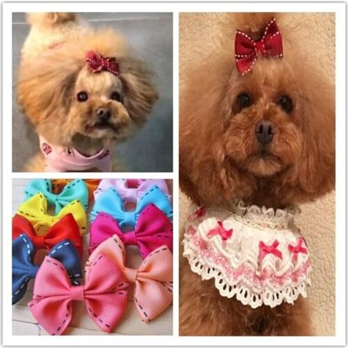 Pet Cute pet hair clips Teddy Yorkshire flower head headdress dog hairpin dog hairp Cats Grooming Accessories Clips