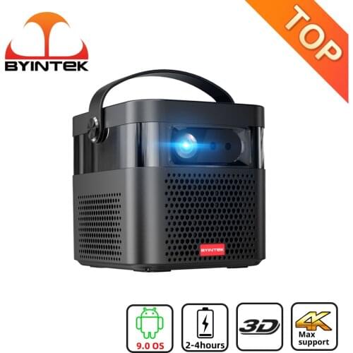 BYINTEK U70 Mini Smart 3D TV 300inch Android WiFi Portable 1080P LED DLP Projector Full HD For 4K Cinema Smartphone with Battery