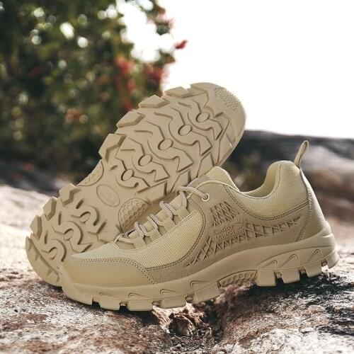 Size Big Mountain Climbing Shoes Men Tactical Combat Boots Man Military Tactical Boots Desert Windproof Ankle Boots Botas 2021