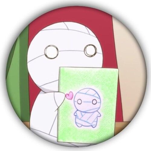 New Anime for Kawaii Mummy Brooch 58mm Badge The Little for Mummy Came To My House Backpacks Button Clothes Xmas Gift Customized