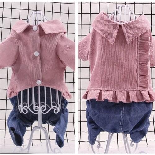 Small Dog Clothes Jumpsuit Autumn Winter Chihuahua Clothing Yorkie Yorkshire Clothes Puppy Costumes Garment Pet Outfit Dropship