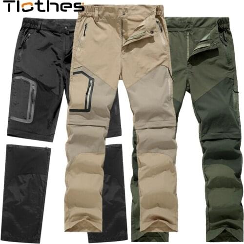 Summer Removable Pants Men Outdoors Stretch Hiking Pants Men Quick Dry Sports Camping Mountain Trekking Pants Cycling Trousers
