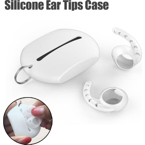 Silicone Eartips Headphone Case Bag Pouch for Apple Earpods Earbuds Hook Cap Mini Bag for Airpods Accessories