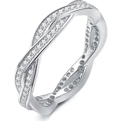 SILVERHOO Sterling 925 Silver Ring Match Wedding Gift Fine Jewelry Zircon Rings For Women Girl Famale Engagement Famous Brand