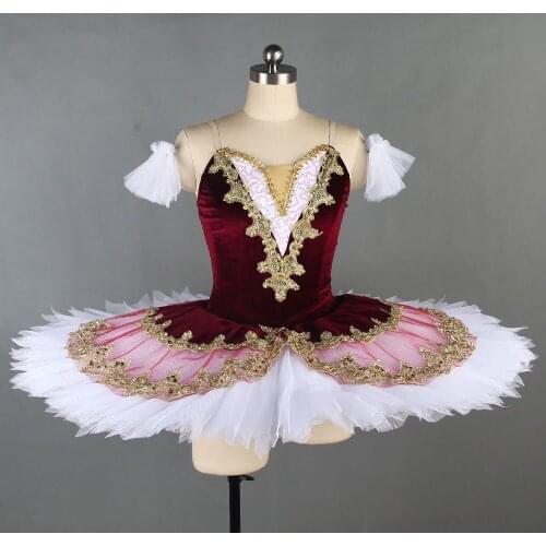 Tutu de Ballet professionnel pour enfants, vêtements de danse de Ballet, lac des cygnes rouge, robe de ballerine pour adultes