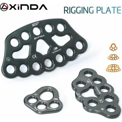 XINDA Professional Accessory Split Rope Plate Divide 4-hole Force Plate Outdoor Four-hole Plate Rock Climbing Equipment