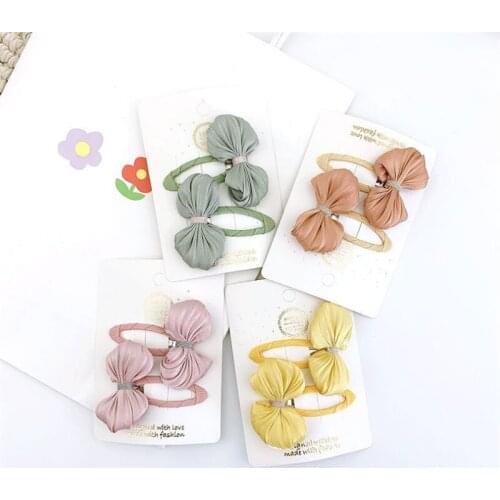 10pair/lot New Arrivals Children Hairpins Headwear Set Kids Princess Bright Silk Bow bb Hair Clips for Girls Hair Accessories