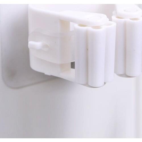 1pcs Strong Load-bearing Mop Clip Wall Mounted Organizer Brush Plastic Storage Hanger Tool Home Practical Storage bathroom Sale