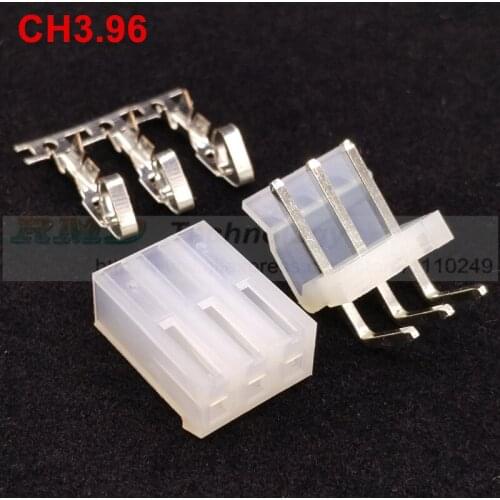 20set/lot CH3.96 2139 CH3.96-3W connector right angle 3.96 mm 3 pin 20pcs Male header + 20pcs Female housing + 60pcs terminal