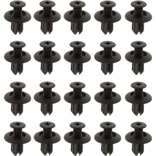 20 Pcs Black Car Nylon Door Trim Panel & Garnish Retainer Clips For Kia Hyundai Honda Fiat Mitsubishi Mazda Schwarz Etc 13*8mm