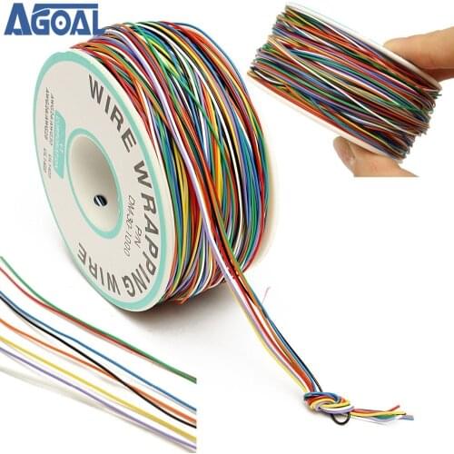 250M 8-Wire Colored Insulated P/N B-30-1000 30AWG Wire Wrapping Cable Wrap Reel