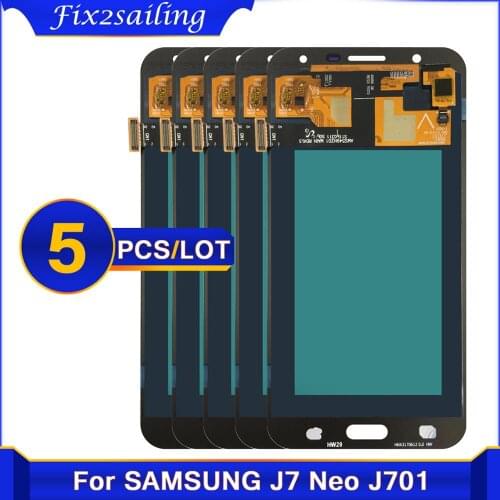 5PCS 5.5'' Original For Samsung Galaxy J7 neo J701 J701F J701M J701MT LCD Display Touch Display Digitizer Assembly Replacement