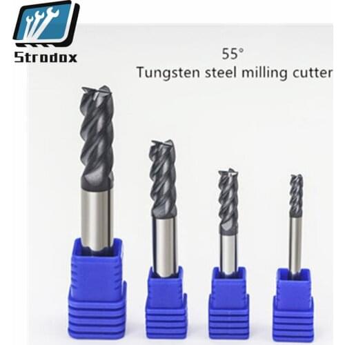 5 PCS 55 degree stainless steel special tungsten steel milling cutter titanium alloy milling cutter 1-2-3-4-5-6-8-10-12-20