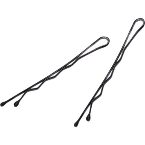 60Pcs/Set Black Polish Mini Invisible Wave Hairgrip Hair Clips Metal Twist Hairpins Barrette Practical Salon Bobby Pin Clamps