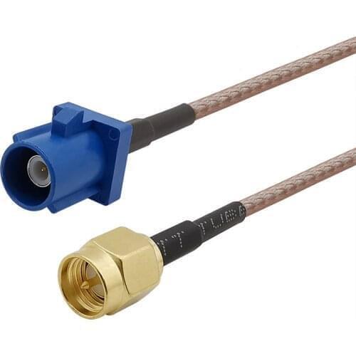 Fakra C Adapter Plug to SMA Male GPS Antenna Fakra Extension Cable RG316 20CM Pigtail for VW Seat Benz Ford Wireless Equipments
