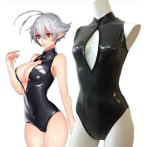 Anime Sexy Moe Girls Open Chest Swimsuit Cosplay Costume R