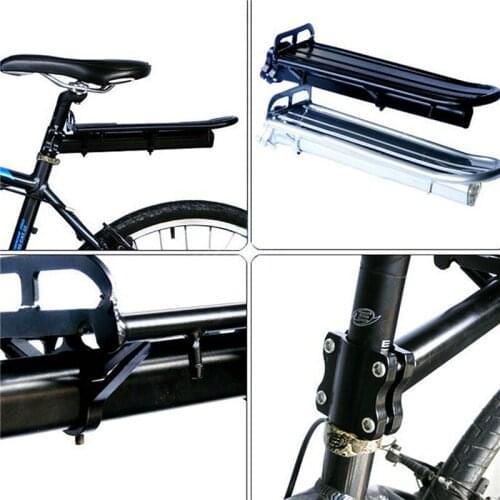 Bicycle Luggage Carrier Cargo Rear Rack Shelf Cycling Bag Stand Holder Trunk Fit MTB Fat Bike 2021