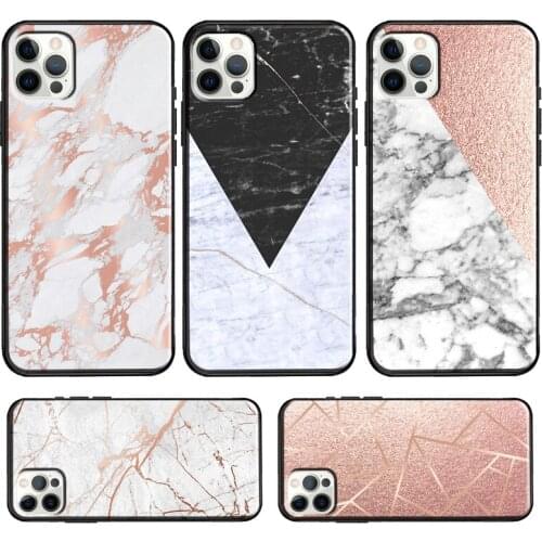 ROSE GOLD MARBLE GRANITE BLING Case For iPhone 12 mini 12 Pro Max Cover For iPhone 11 Pro Max XS X XR 7 8 Plus SE 2020