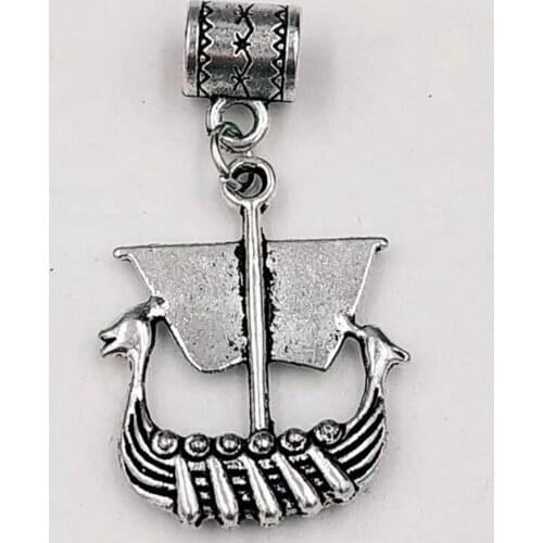 Fast delivery Pirate Ship Sailboat Fishing Vessel Anchor Rudder Compass Charms Pendant Bracelets&Necklace Women&Men Gift L20
