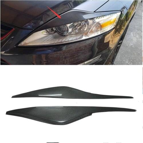 For Ford Mondeo MK4 2007-2013 high-quality carbon fiber headlight eyebrow headlight decorative bright strips Car Accessories