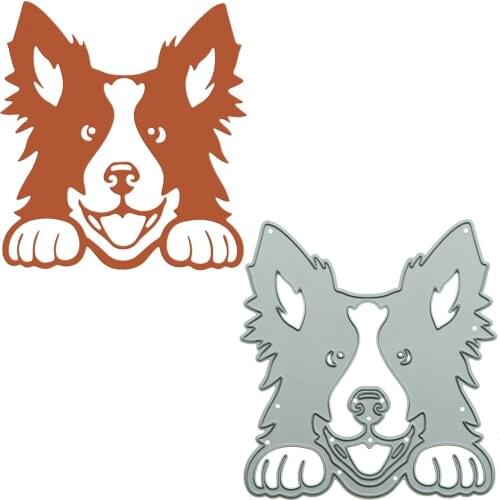 Border Collie Face Metal Die Cutter Handcraft DIY Clip Art Scrapbooking Photo Album Decorating Craft Paper Cutting Dies