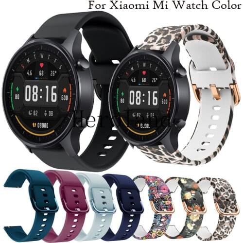 HeroIand 22mm Watchstrap band For Xiaomi MI Watch Color Smart Wristbands Soft Sports Silicone Bracelet Correa For Realme Watch S