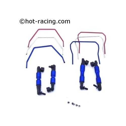 Hot Racing Front and Rear Sway Bar Set for 1/10 Traxxas 4x4 Slash LCG 4x4 Slash Rally