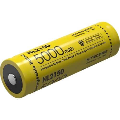 NITECORE 21700 Li-ion Rechargeable battery NL2150 5000mAh 3.6V 18Wh Intergrated battery Overcharge Discharge protection circuits