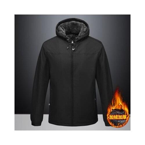 New plush Parka mountaineering jacket high quality waterproof windbreaker mens outdoor clothing custom Hoodie slim Sweatshirt