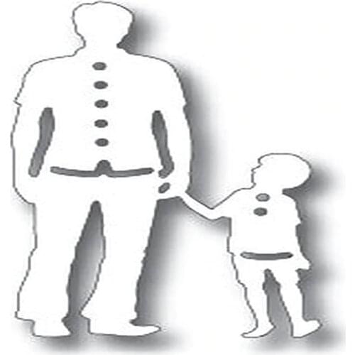 New 2021 Father & Son Metal Cutting Dies for DIY Scrapbooking and Card Making Decorative Embossing Craft No Stamp