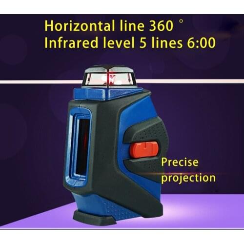 New Five-line laser level Outdoor green level meter Red infrared level laser line vote Marker