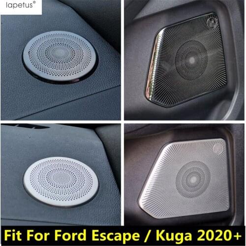 Lapetus Interior Refit Kit Fit For Ford Escape / Kuga 2020 2021 Instrument Panel Speaker Decorative Ring Car Styling Cover Trim