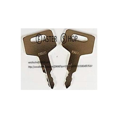 Pair (2 keys) FOR Takeuchi Equipment Key-Ignition key for Gehl, Hitachi, Mustang, New Holland, Takeuchi, Part Number H806