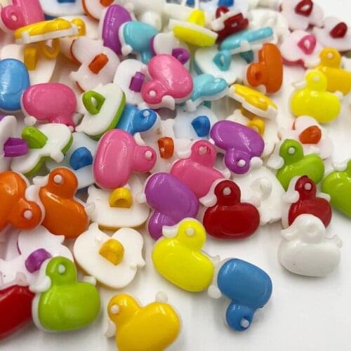 100pcs Duck Plastic Buttons backhole DIY buttons sewing appliques PT35