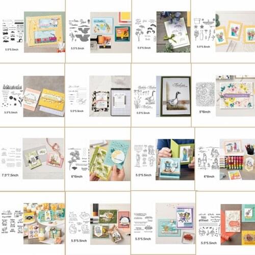 Clear Silicone Stamps Flower Letter Sentence Bear Animals Musical Note Transportation Human Make Cards Stencils Scrapbook Craft