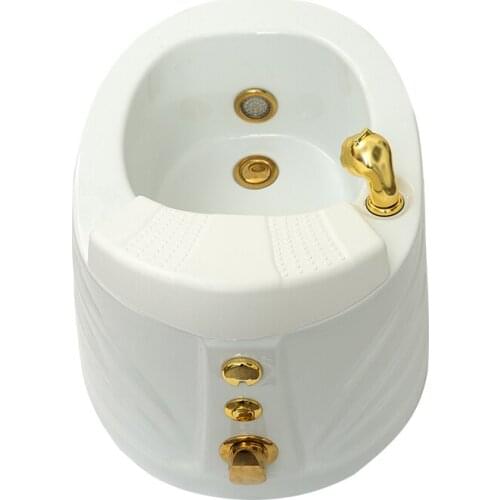 Mode nail salon spa white acrylic pedicure bowl with footrest