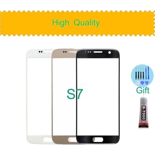 S7 TouchScreen For Samsung Galaxy S7 G930 G930F G930A SM-G930L Touch Screen LCD Front Panel Glass Lens Outer Replace