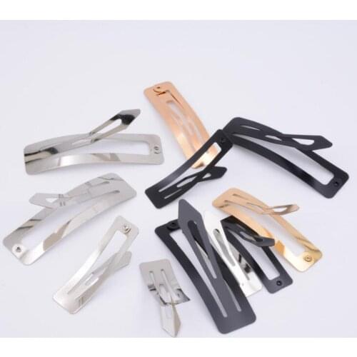 Silver tone snap hair clip Craft Bow Handmade DIY Hair Accessories for Kid Toddler Girl Hairgrip Hair Clip