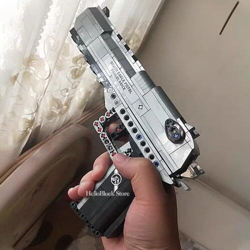 Military Series PUBG Desert Eagle Pistol Building Blocks Moc Airguns Hunting Shotgun Gun Bricks Toys Christmas Gifts For Kids