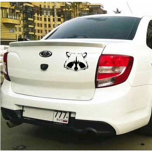 Centímetros de Guaxinim no funny car adesivo de vinil decalque do carro prata/preto para auto decoração do carro adesivos N2203